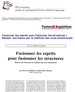 dimension immatérielle d'une fusion 